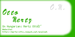 otto mertz business card